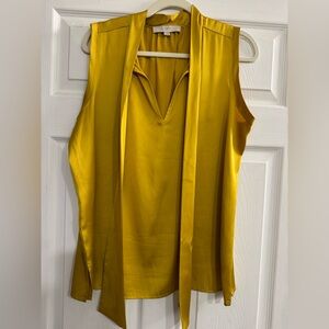 LOFT Chartreuse Sleeveless Blouse